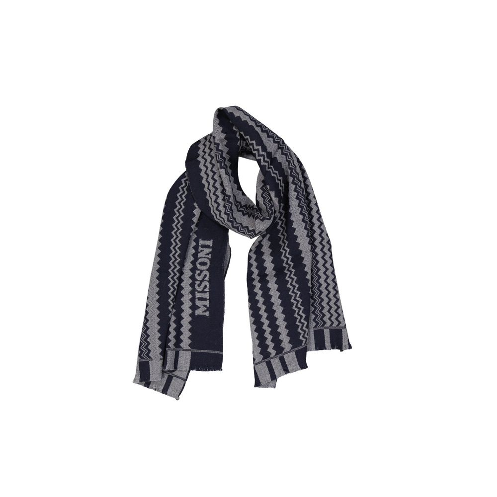 Missoni Blue Wool Scarf | Regal Royce