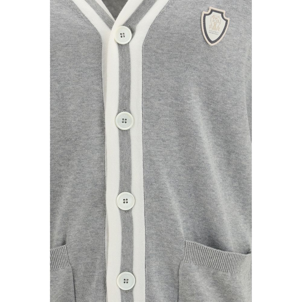 Brunello Cucinelli Gray Cotton Cardigan | Regal Royce