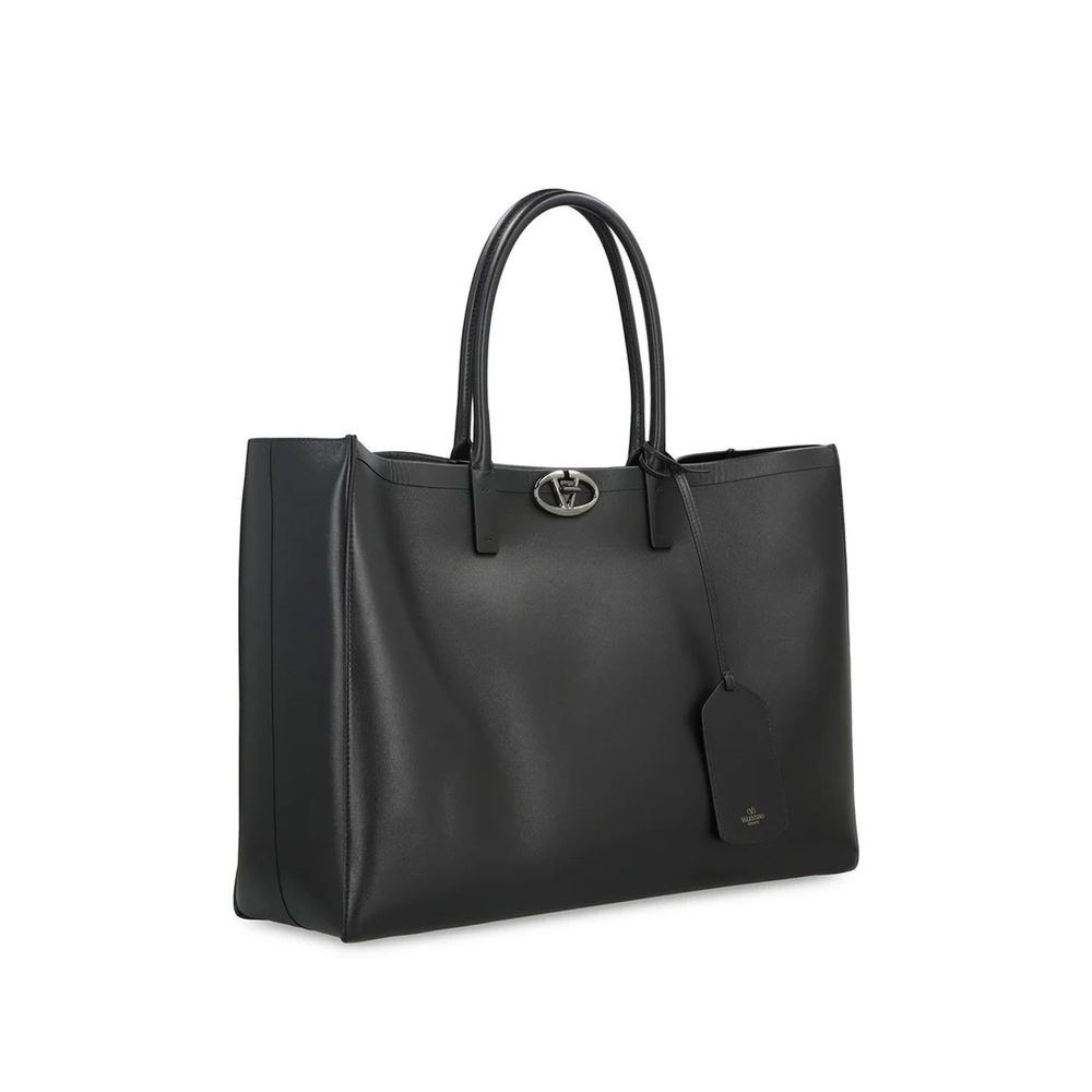Valentino Garavani Black Calfskin Tote Bag | Regal Royce