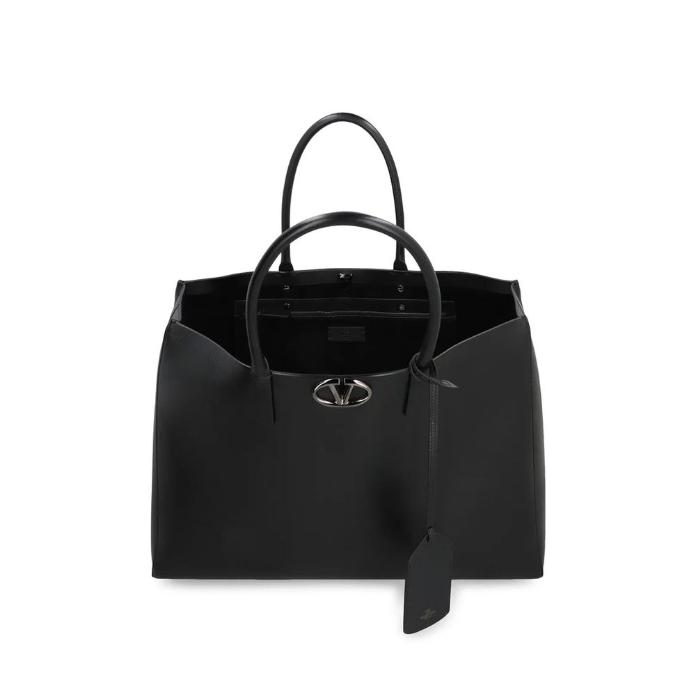 Valentino Garavani Black Calfskin Tote Bag | Regal Royce