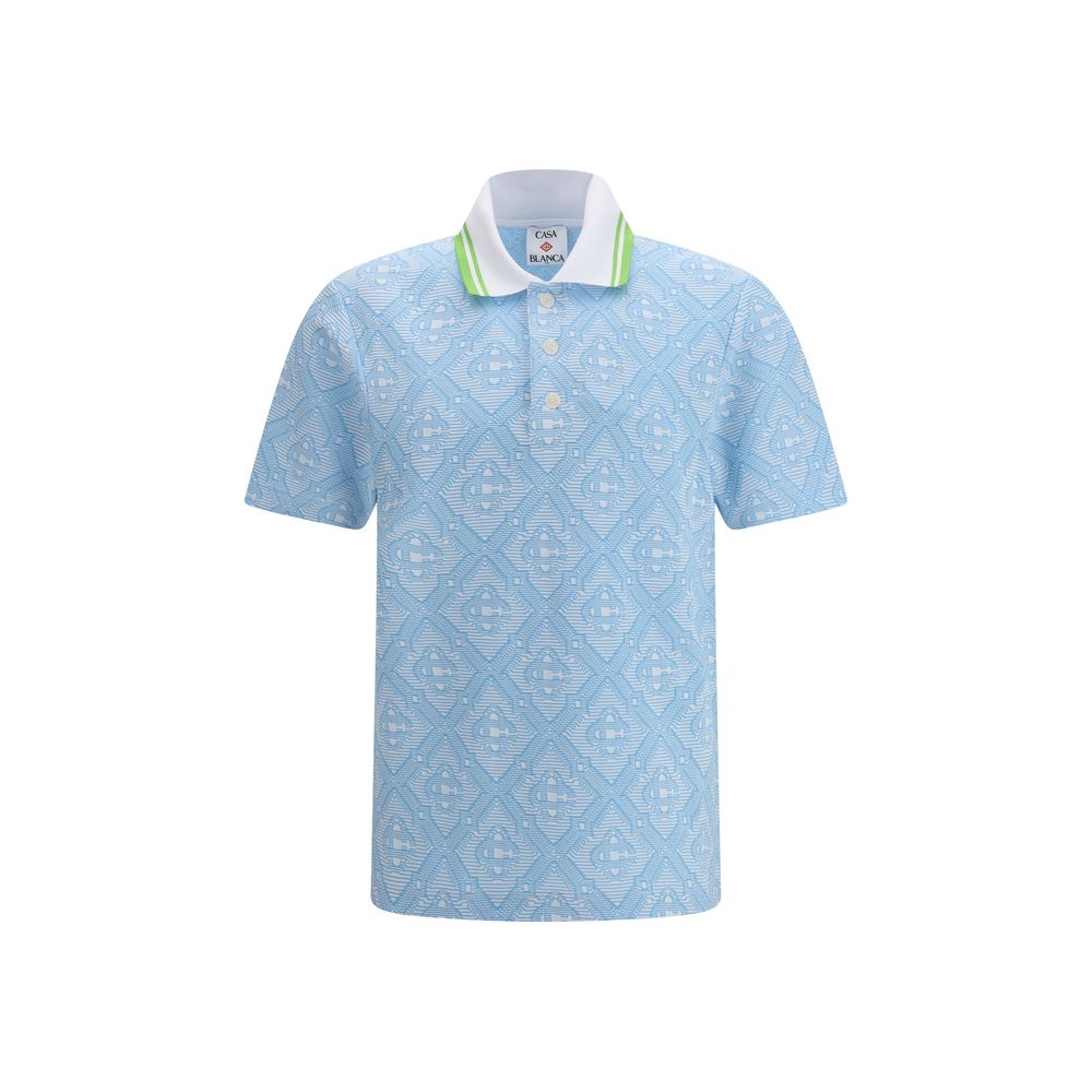 Casablanca Light Blue Cotton Polo Shirt | Regal Royce