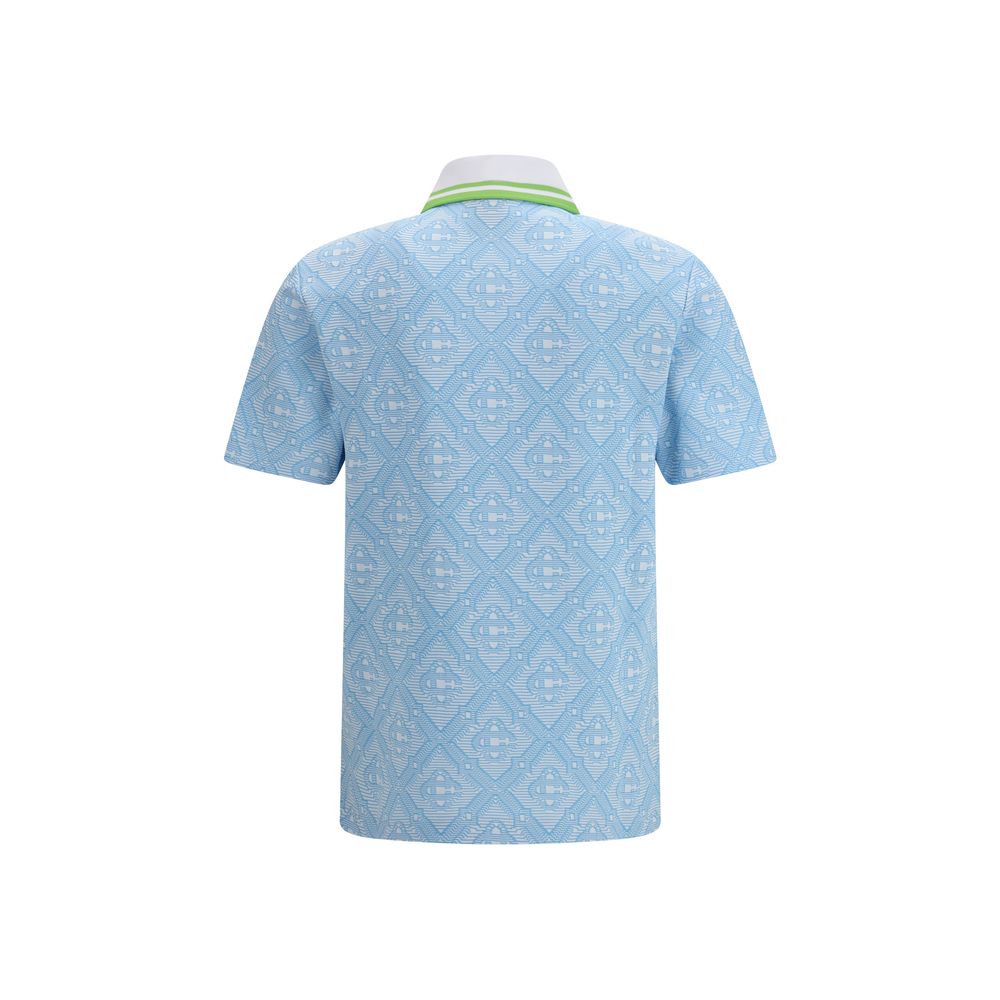 Casablanca Light Blue Cotton Polo Shirt | Regal Royce