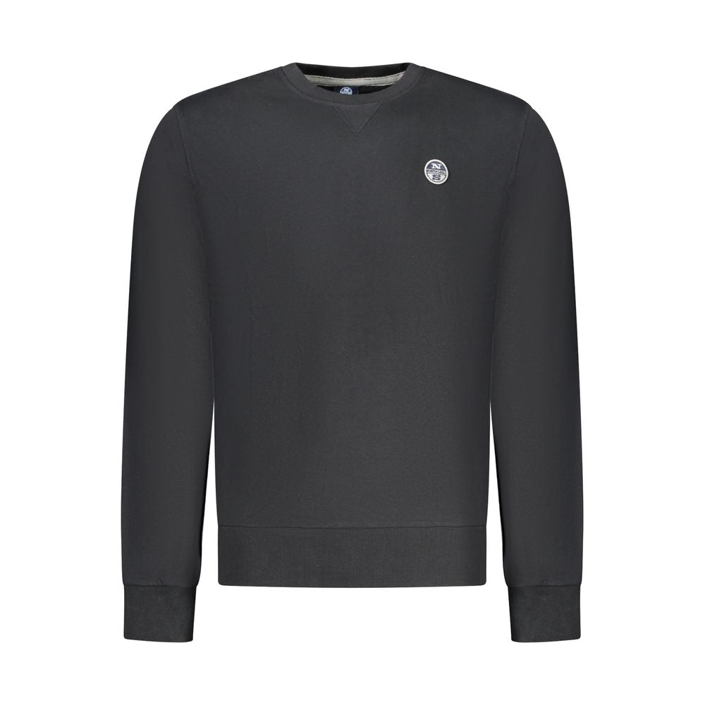 North Sails Black Cotton Men Sweatshirt | Regal Royce