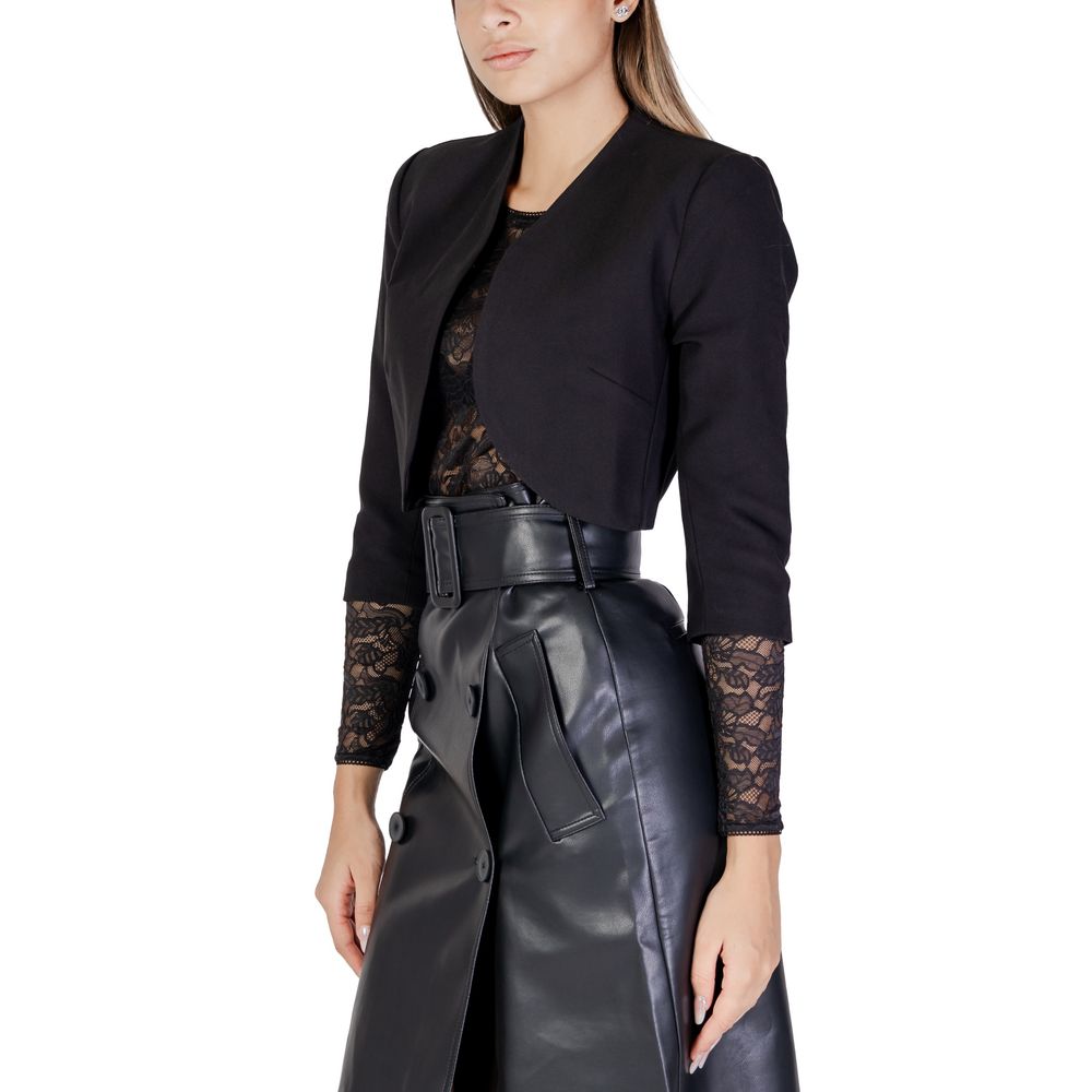 Morgan De Toi Black Polyester Coat | Regal Royce