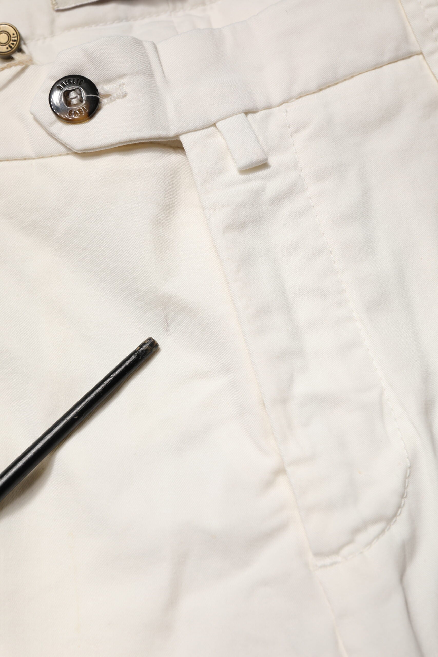 Briglia 1949 White Cotton Straight Fit Chino Trouser Pants | Regal Royce