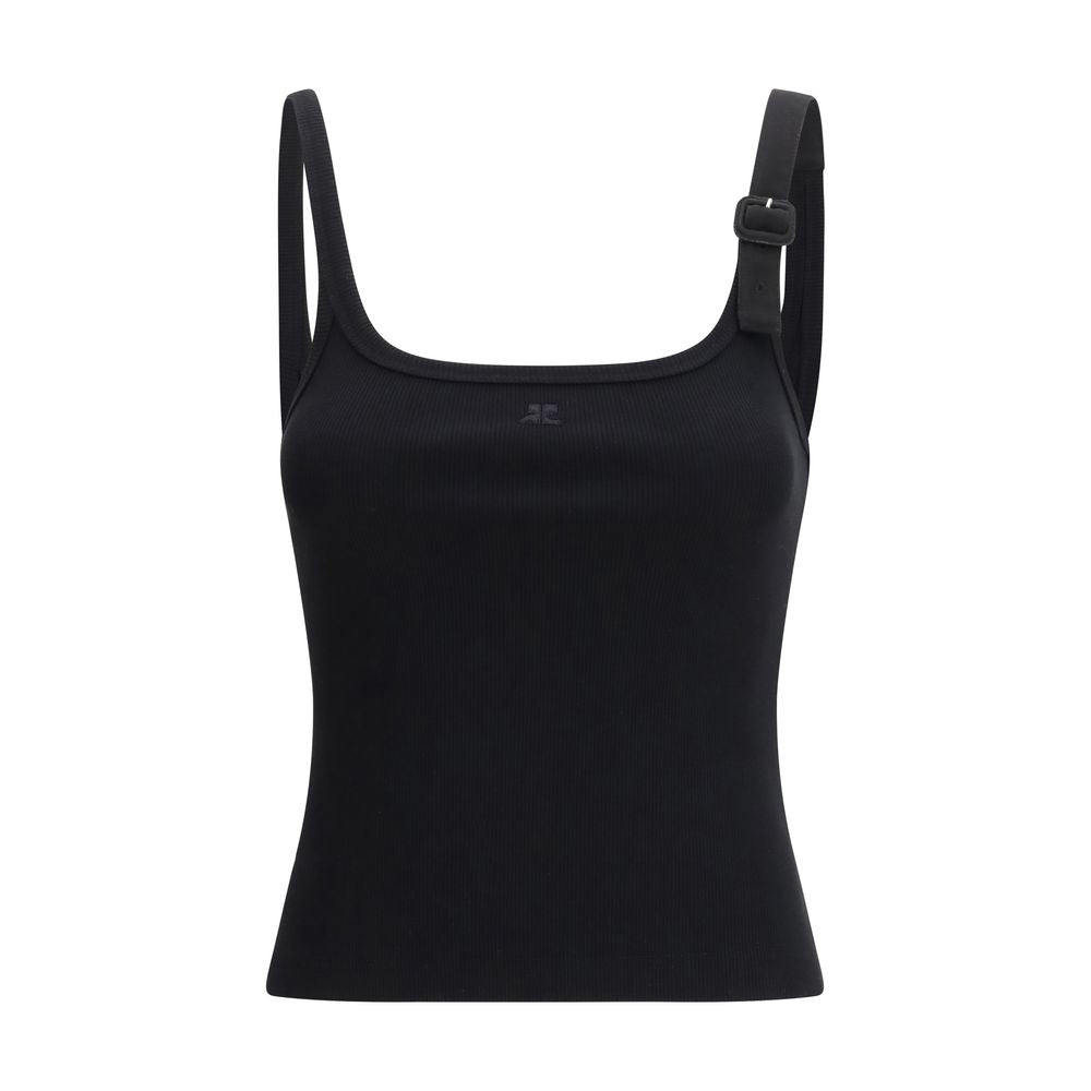 Courrèges Black Cotton Top | Regal Royce