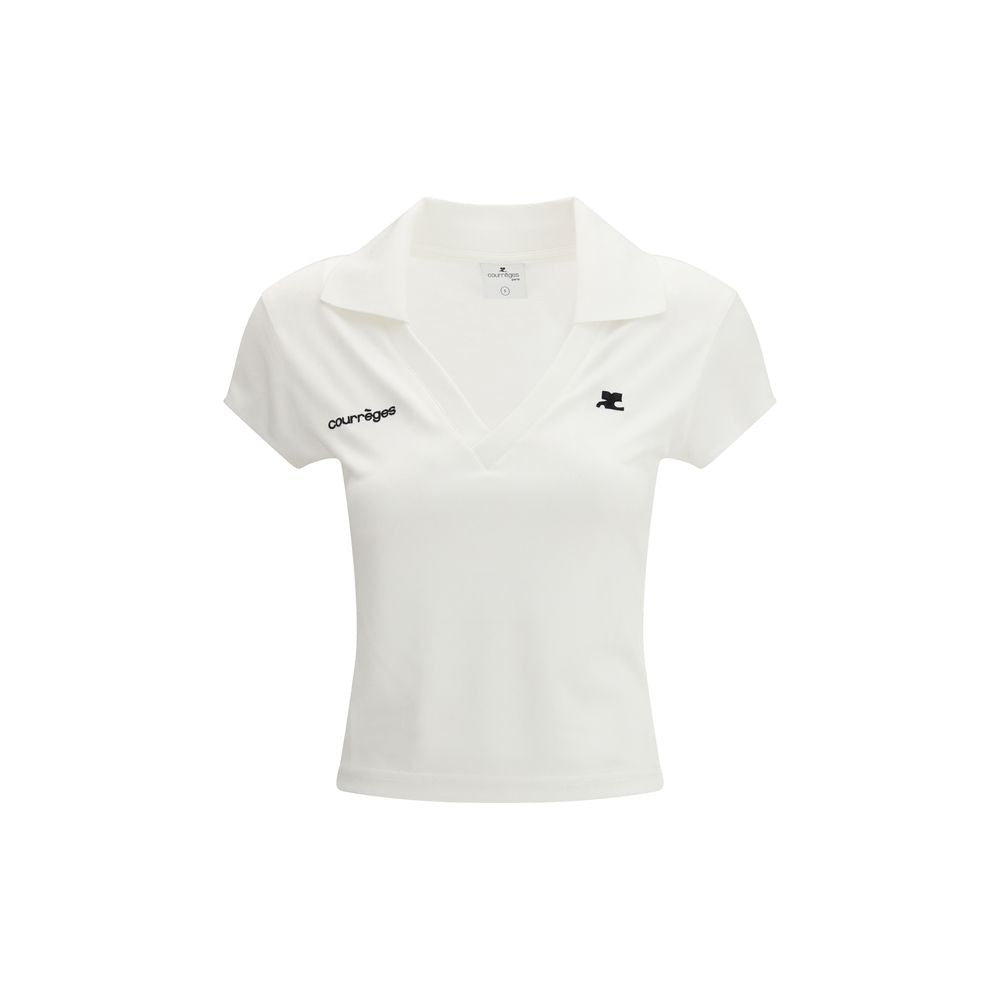 Courrèges White Cotton Polo Shirt | Regal Royce