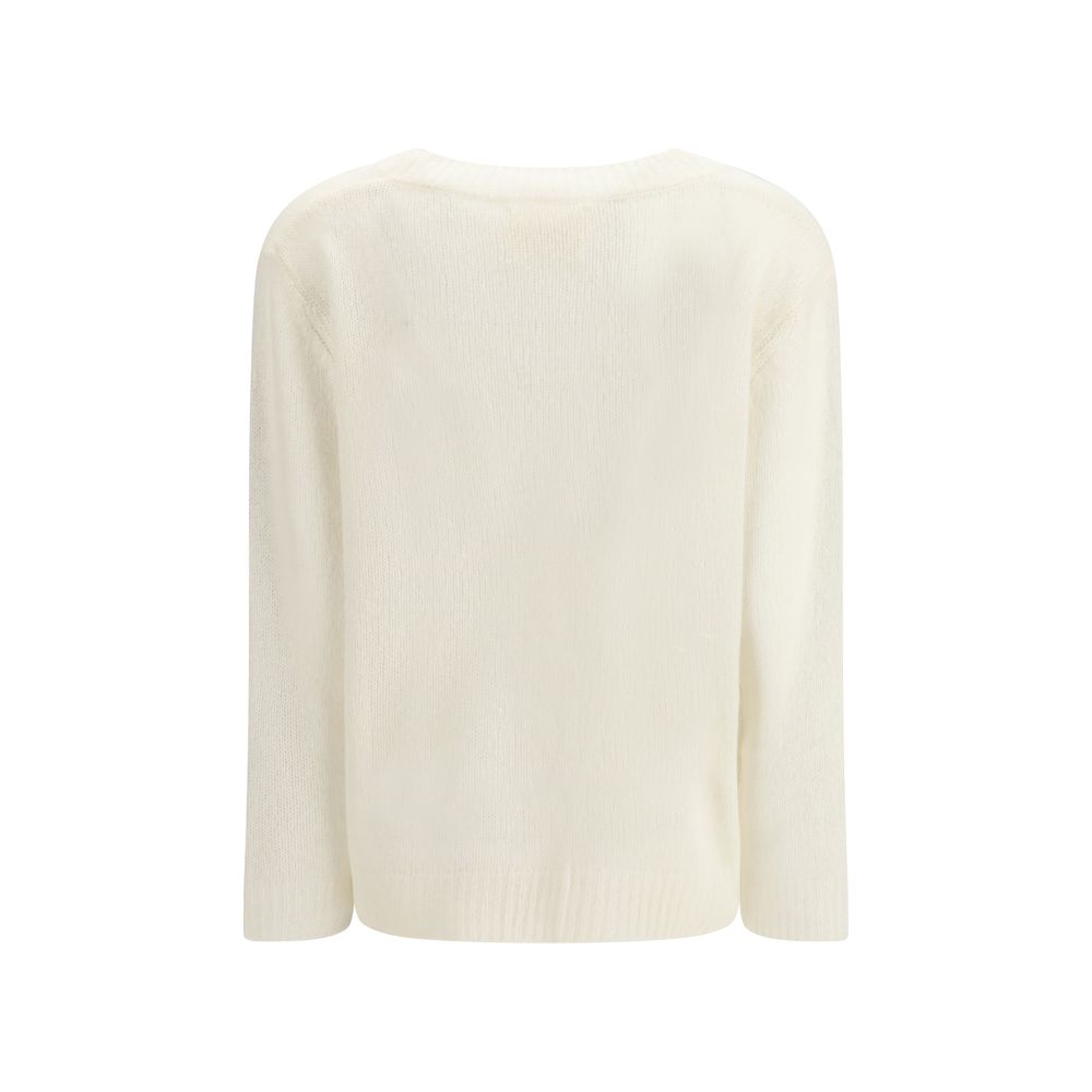 Lisa Yang White Cashmere Cashmere Sweater | Regal Royce
