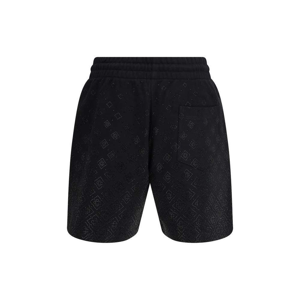 Casablanca Black Cotton Bermuda Shorts | Regal Royce