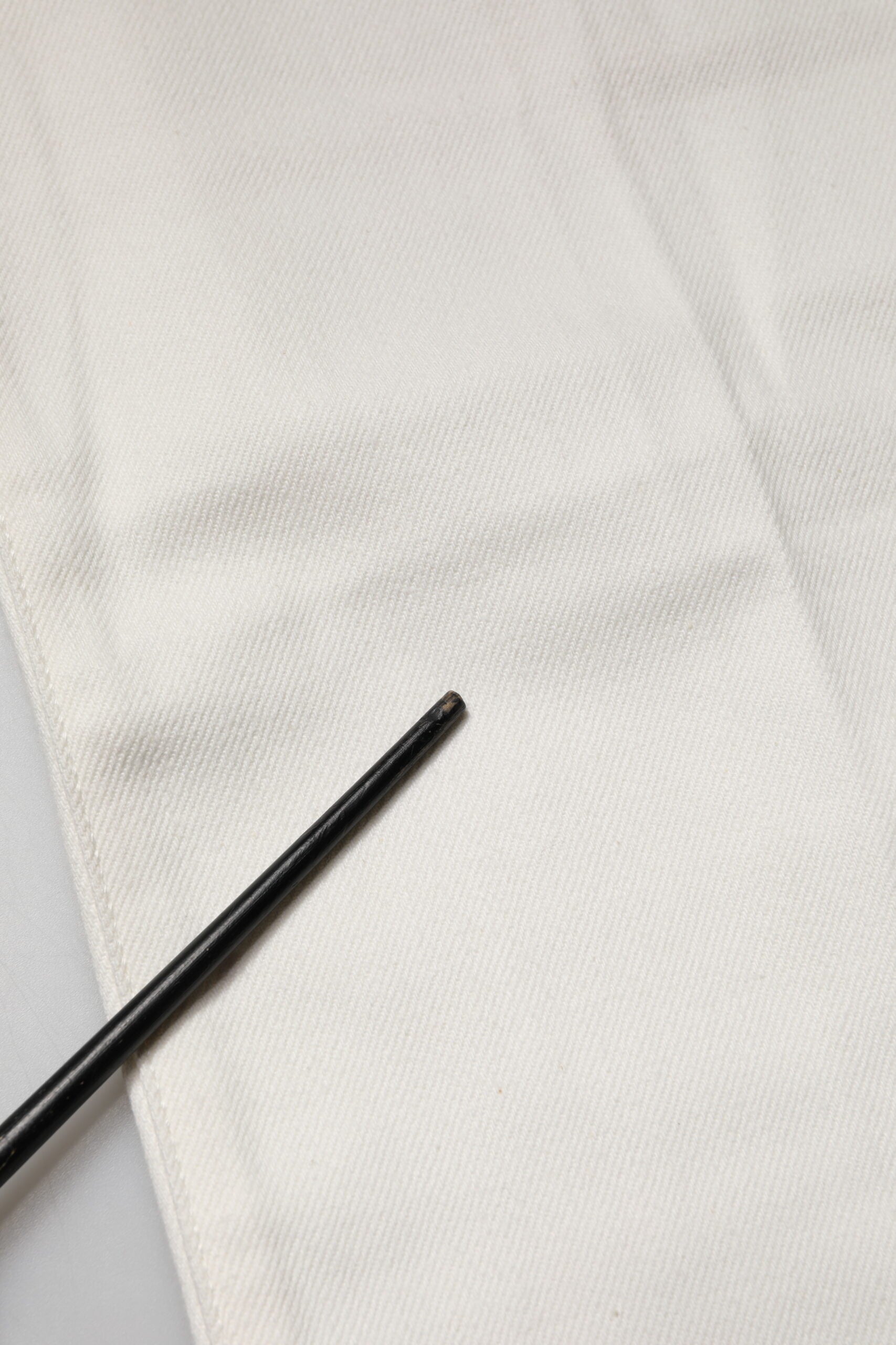 Fortela White Cotton Straight Denim Mid Waist Trouser Jeans | Regal Royce