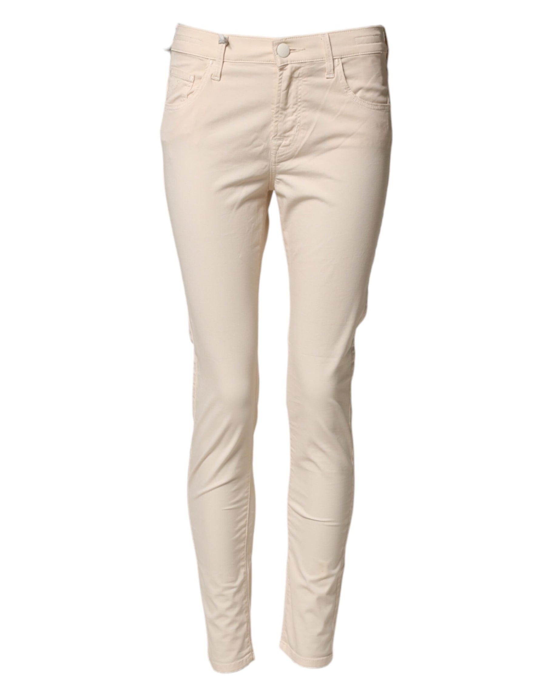 Jacob Cohen Beige Mid Waist Skinny Fit Denim Trouser Jeans | Regal Royce