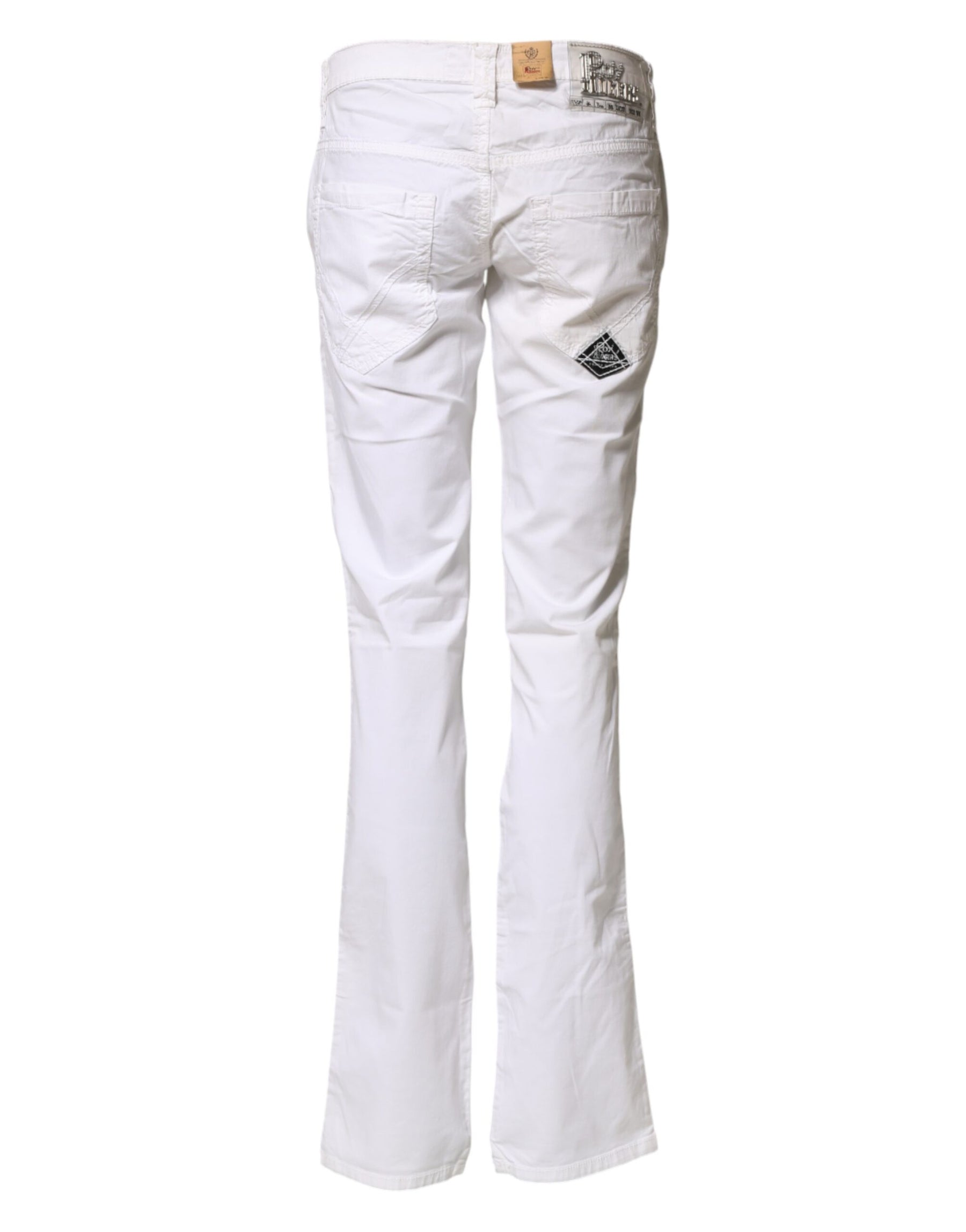 Roy Roger's White Low Waist Bootcut Flared Denim Trouser Jeans | Regal Royce