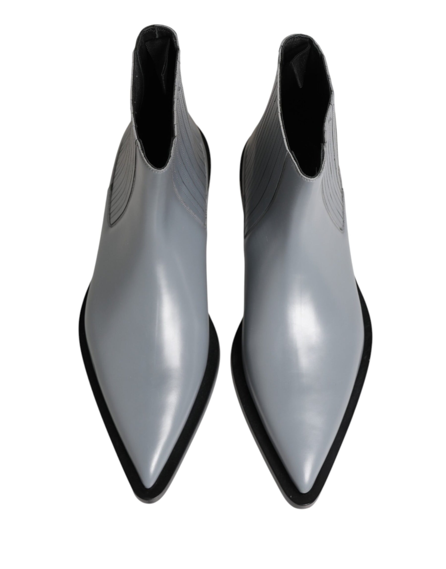 Dolce & Gabbana Light Gray Chelsea Short Ankle Boots Shoes | Regal Royce