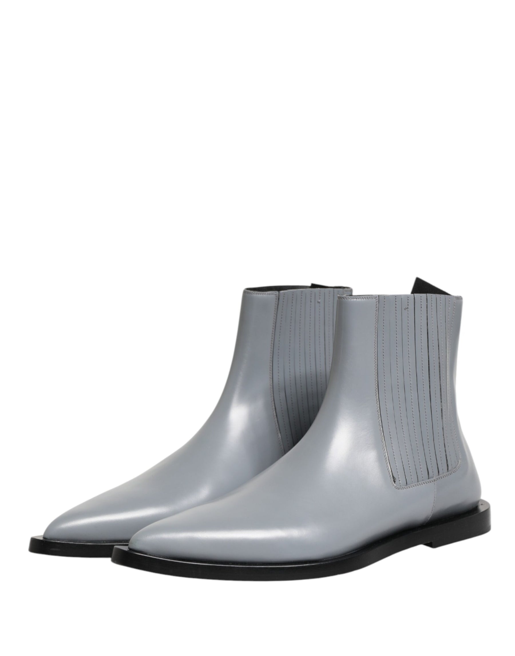 Dolce & Gabbana Light Gray Chelsea Short Ankle Boots Shoes | Regal Royce