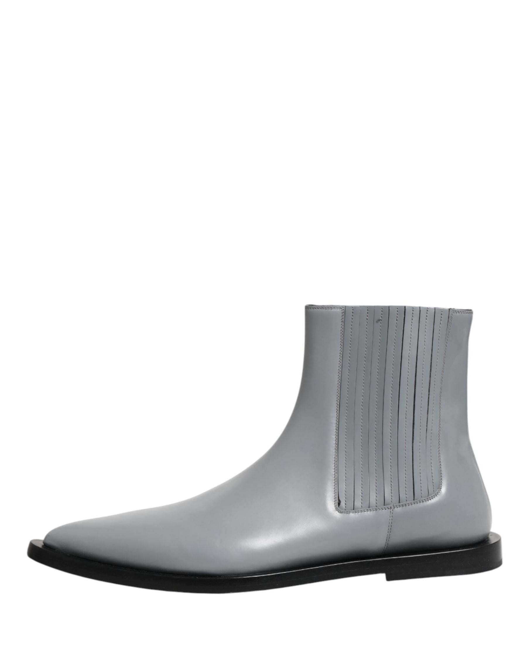 Dolce & Gabbana Light Gray Chelsea Short Ankle Boots Shoes | Regal Royce