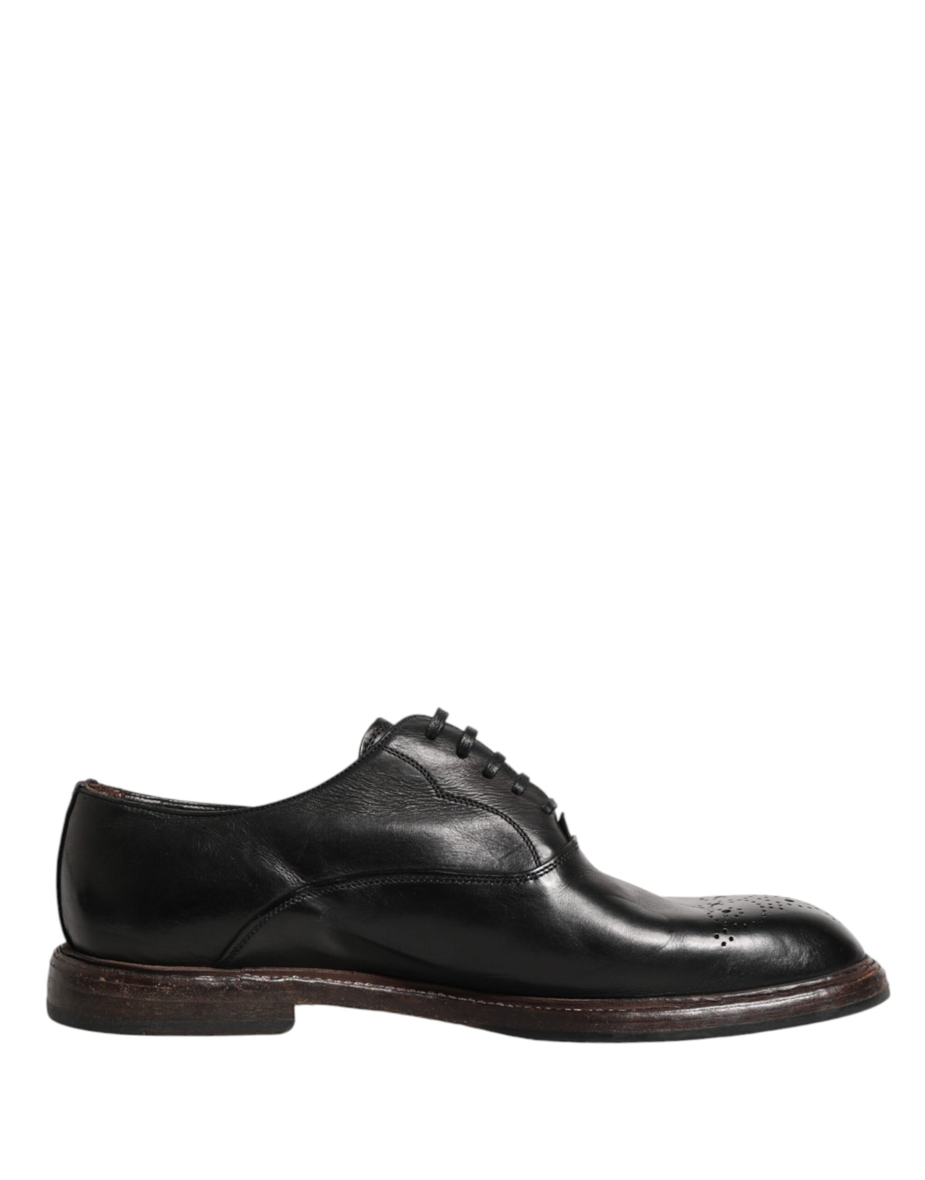 Dolce & Gabbana Black Calfskin Leather Oxford Dress Shoes | Regal Royce