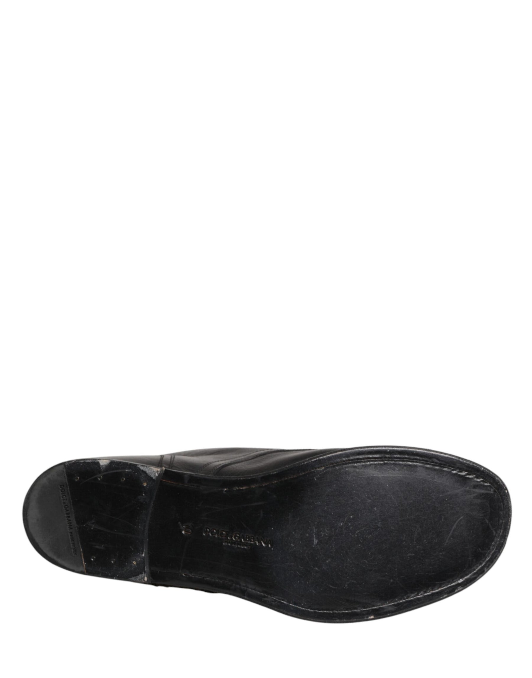 Dolce & Gabbana Black Lace Up Short Ankle Boots Men Shoes | Regal Royce