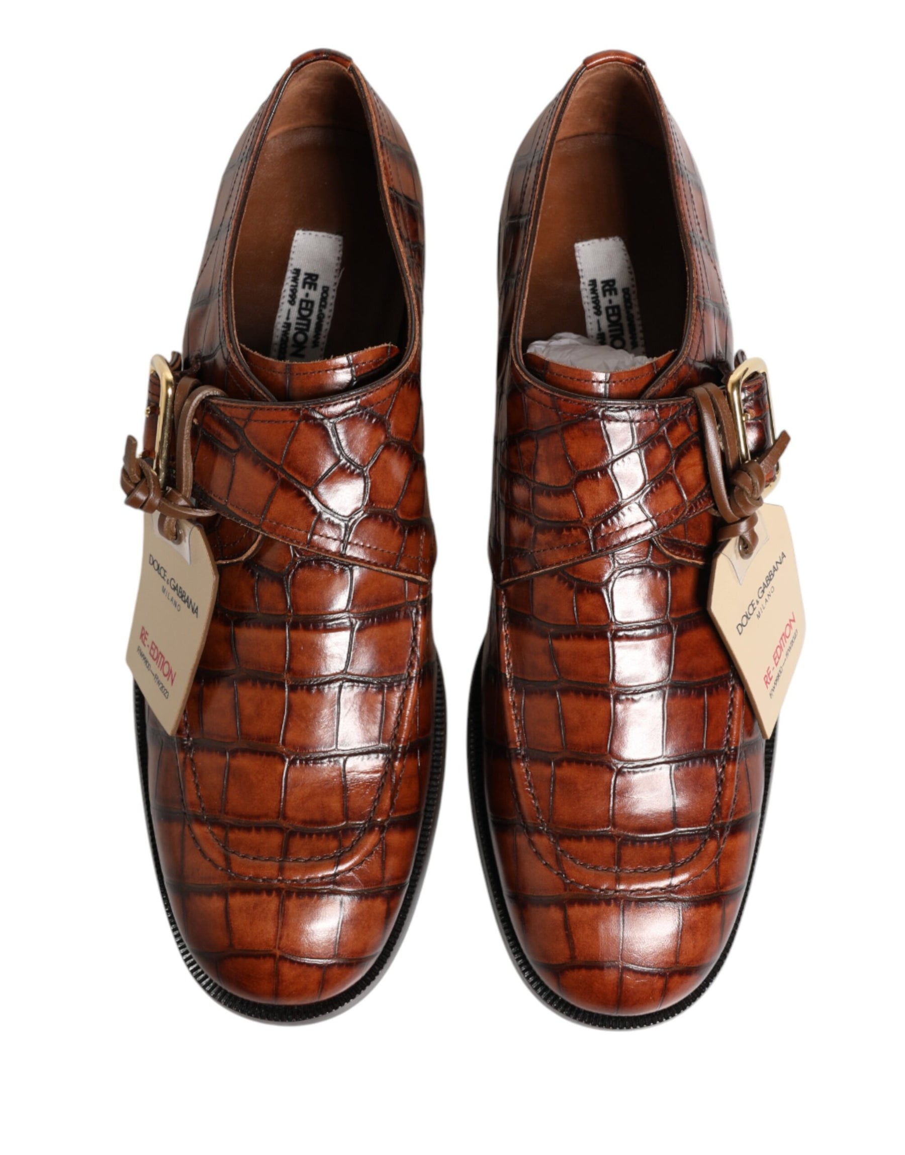 Dolce & Gabbana Brown Lace Up Leather Derby Dress Men Shoes | Regal Royce