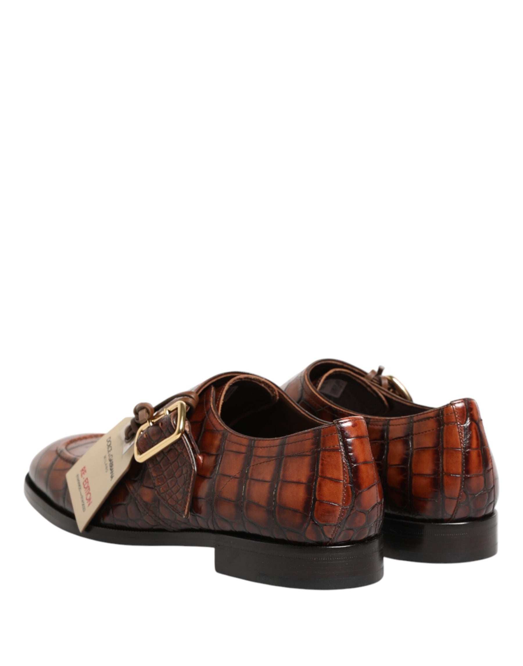 Dolce & Gabbana Brown Lace Up Leather Derby Dress Men Shoes | Regal Royce