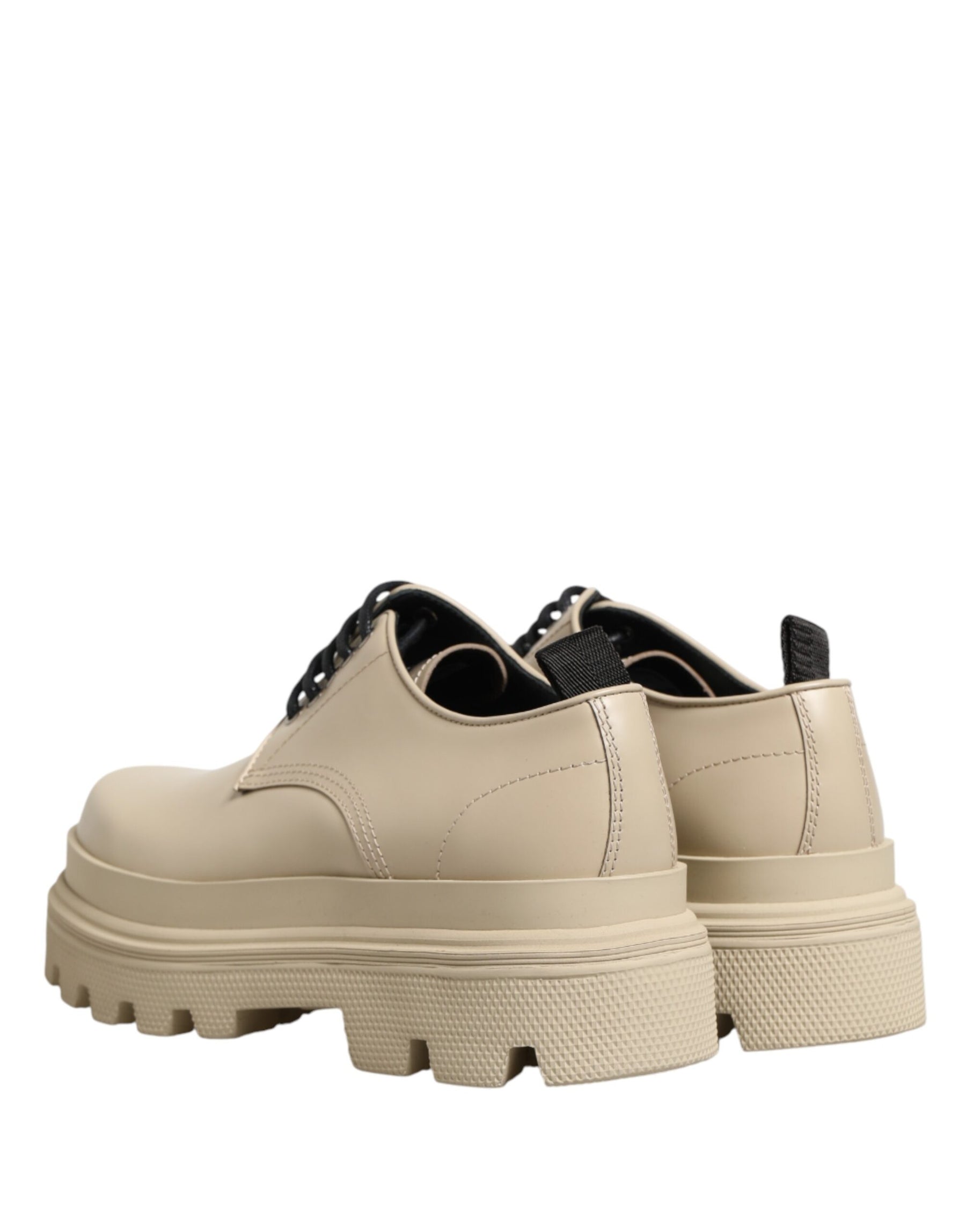 Dolce & Gabbana Beige Lace Up Trekking Derby Men Dress Shoes | Regal Royce