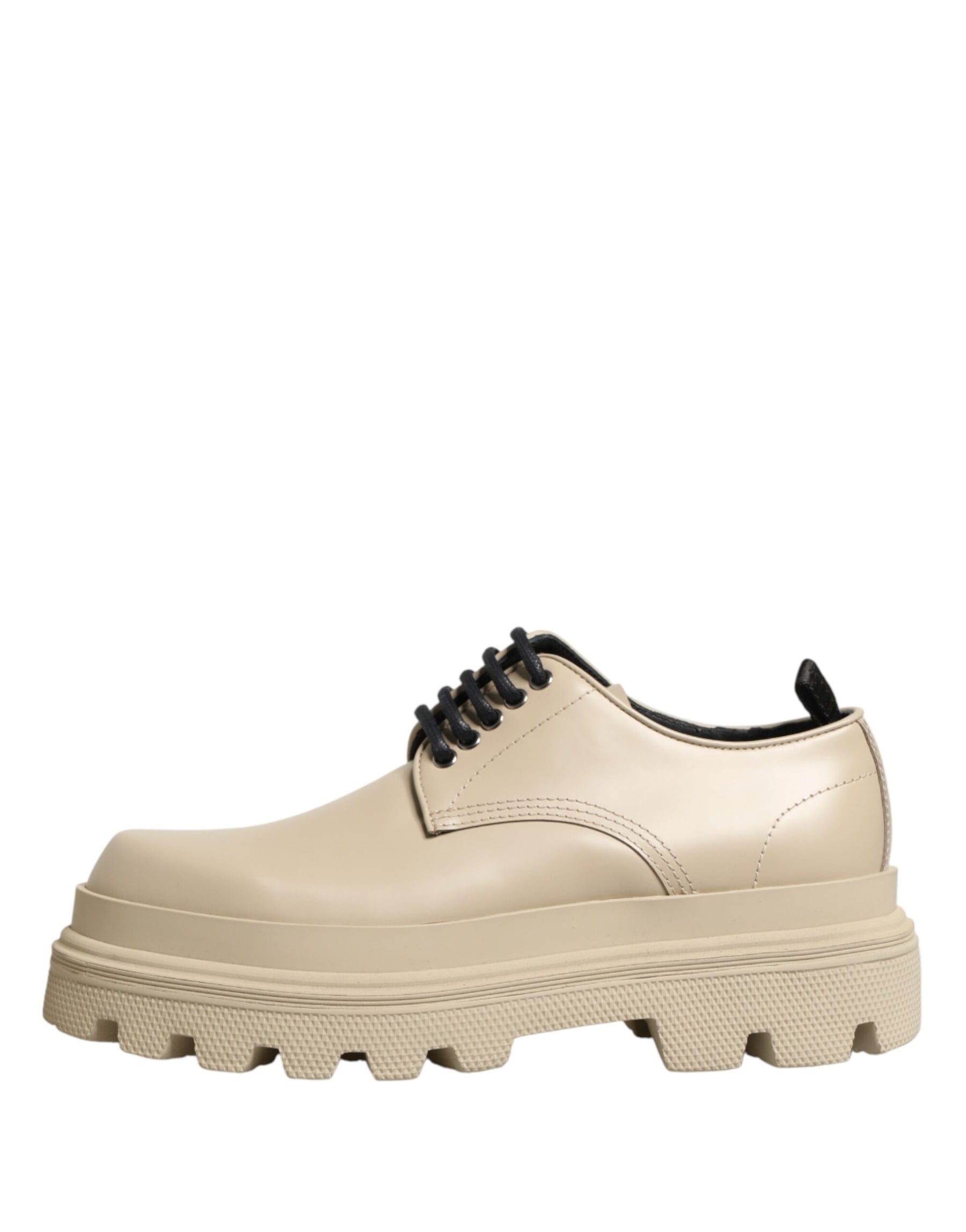 Dolce & Gabbana Beige Lace Up Trekking Derby Men Dress Shoes | Regal Royce