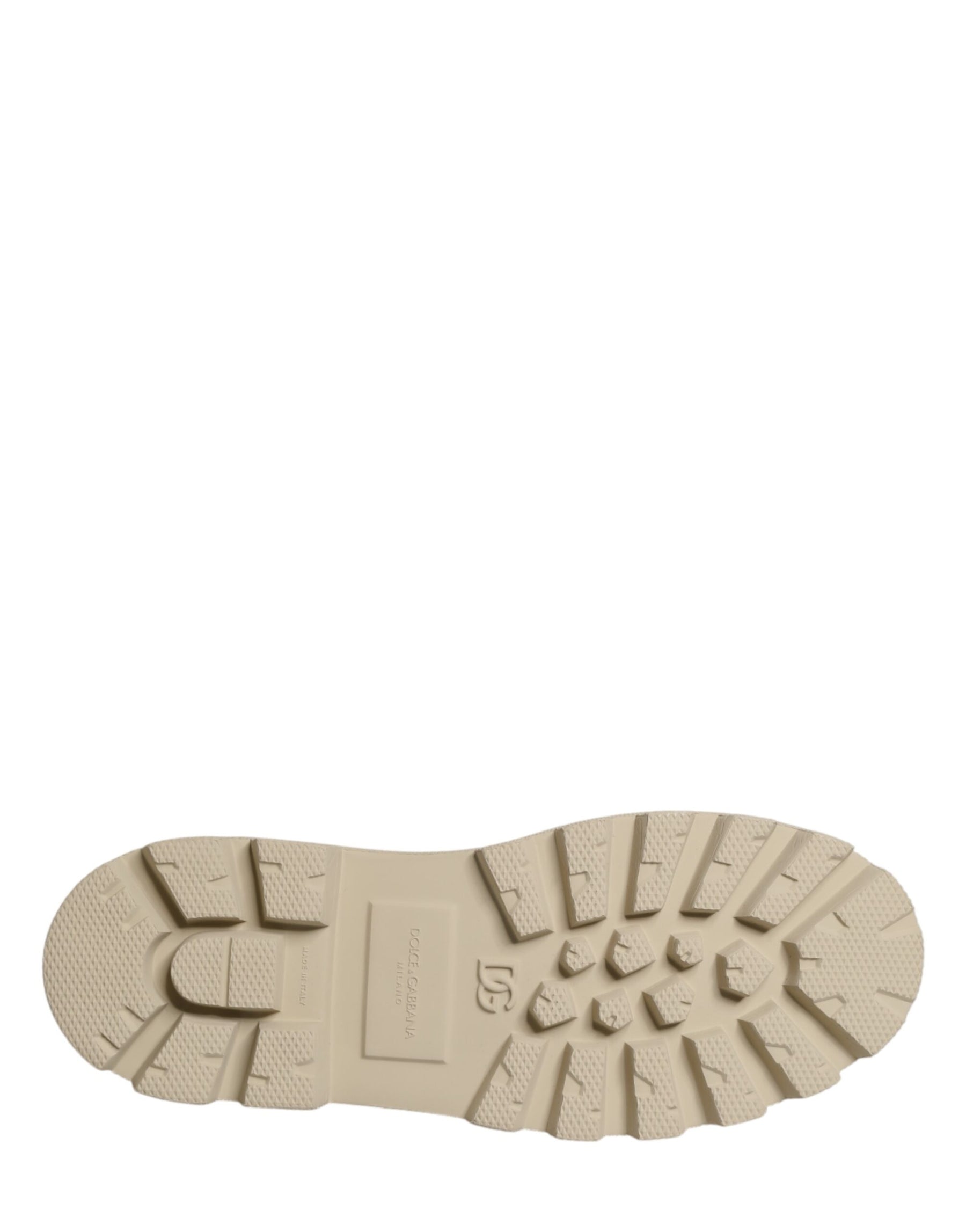 Dolce & Gabbana Beige Lace Up Trekking Derby Men Dress Shoes | Regal Royce