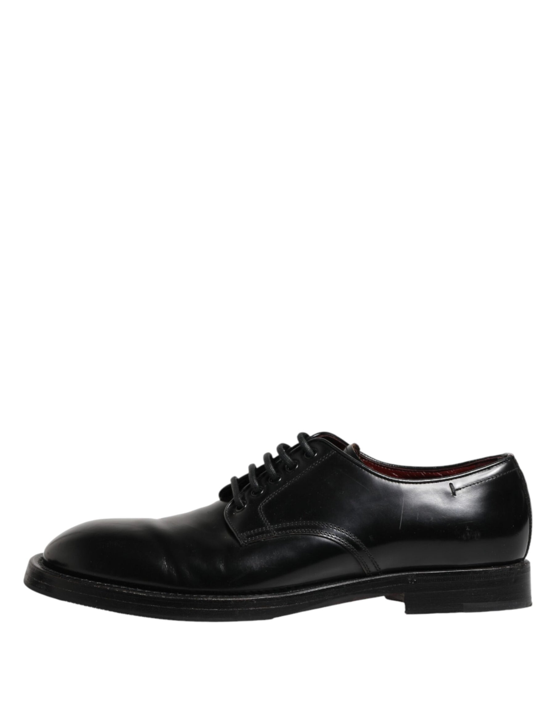 Dolce & Gabbana Black Lace Up Leather Dress Derby Men Shoes | Regal Royce