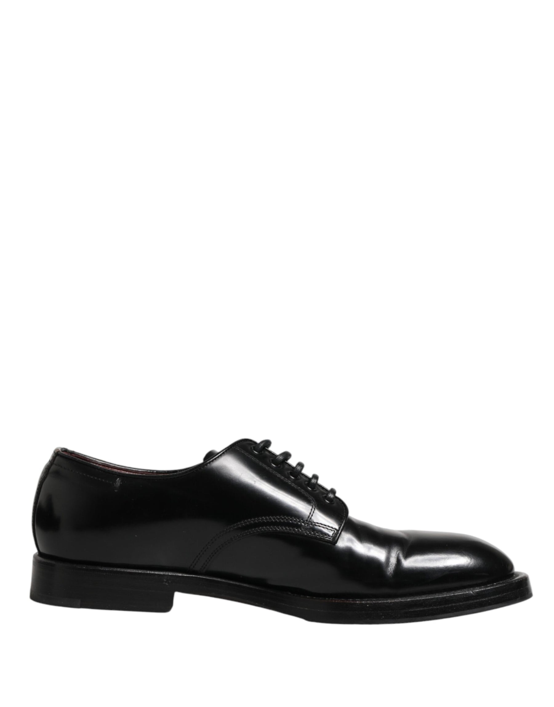 Dolce & Gabbana Black Lace Up Leather Dress Derby Men Shoes | Regal Royce