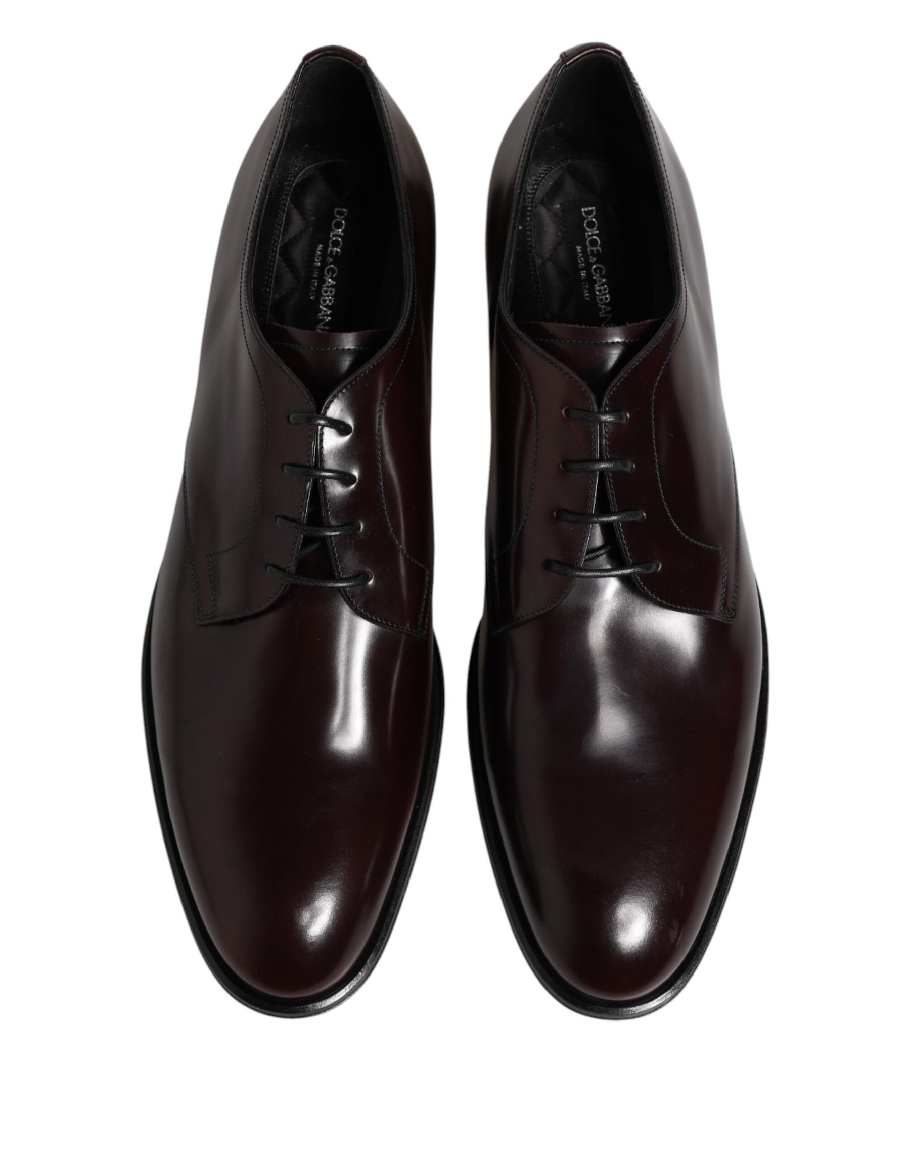Dolce & Gabbana Black Lace Up Leather Dress Derby Men Shoes | Regal Royce
