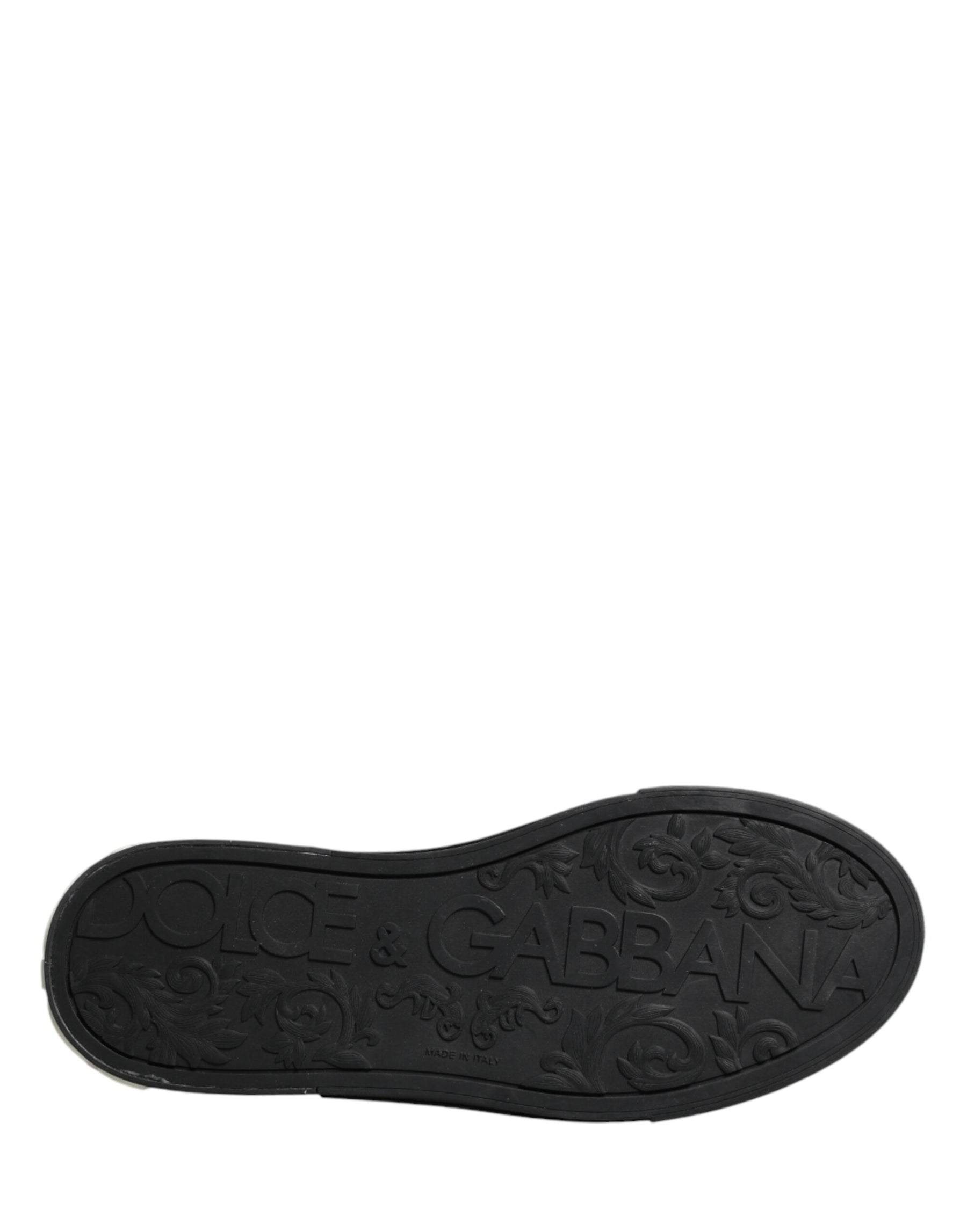 Dolce & Gabbana Blue Canvas Embellished Slip On Men Sneakers Shoes | Regal Royce