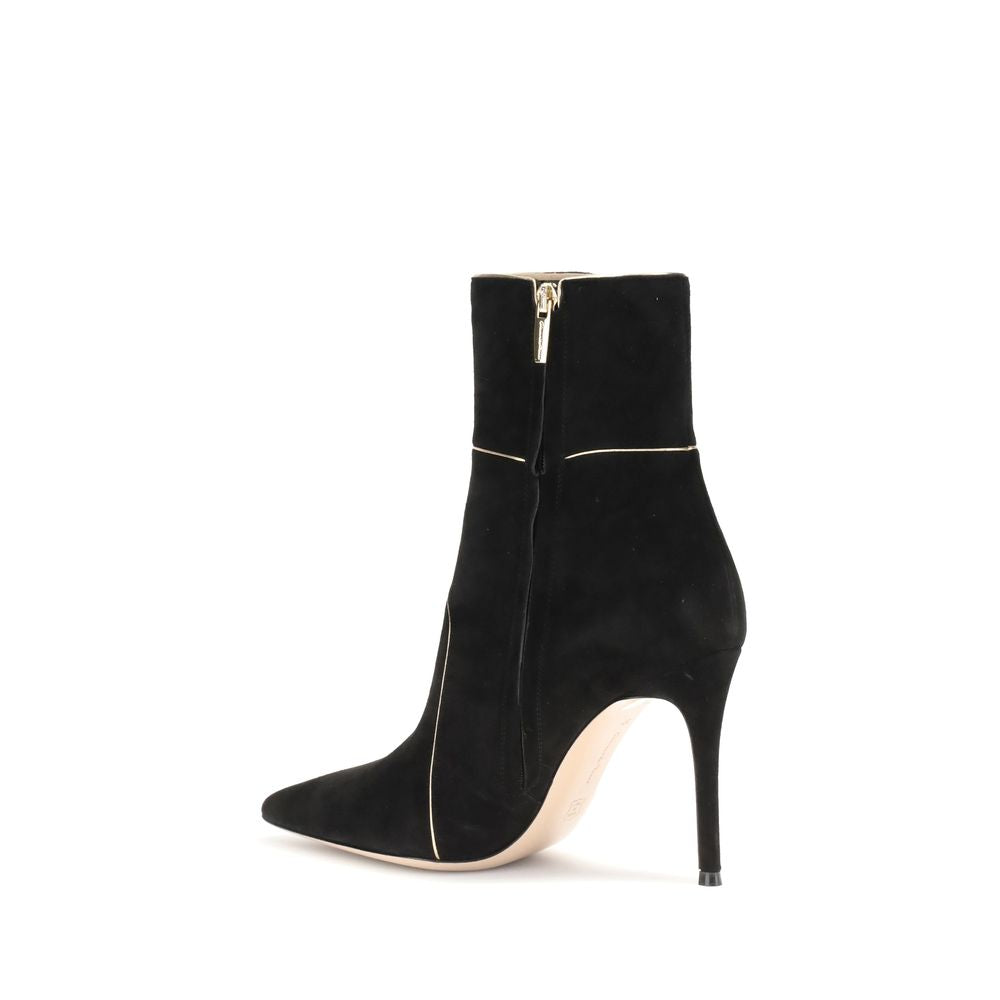Gianvito Rossi Black Leather Ankle Boots | Regal Royce