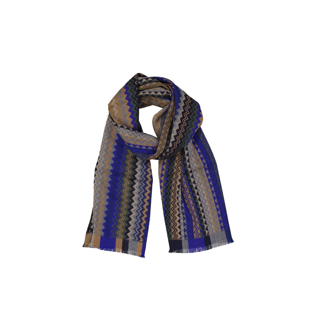 Missoni Blue Wool Scarf | Regal Royce