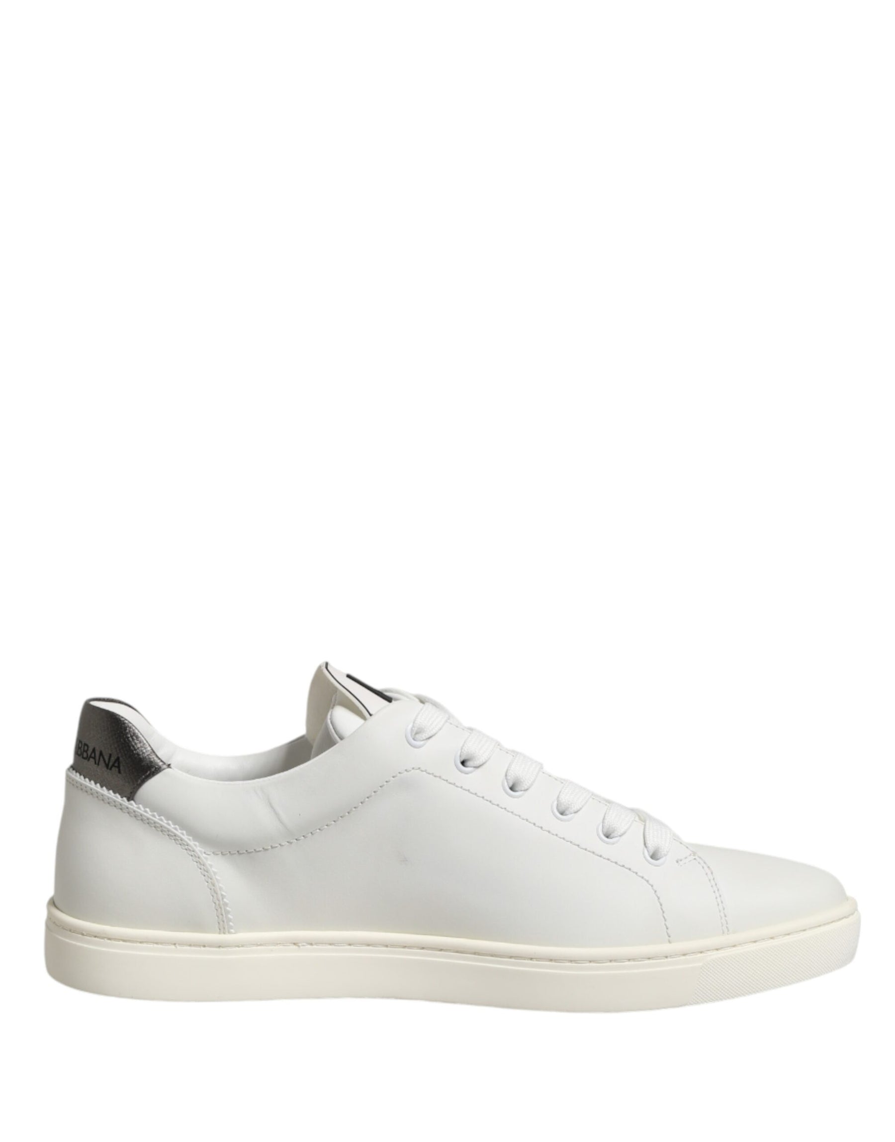 Dolce & Gabbana White Leather Sacred Heart Patch Sneakers Shoes | Regal Royce