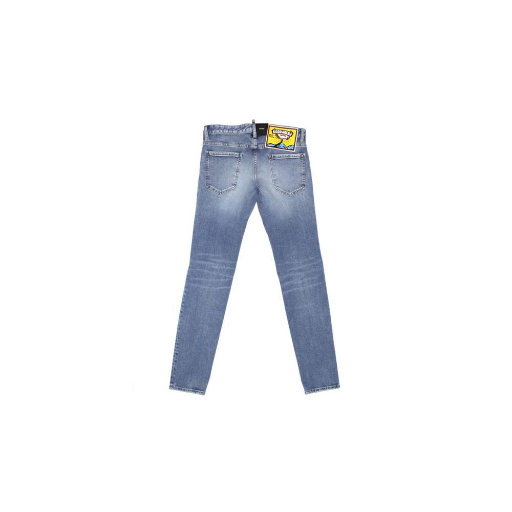 Dsquared² Blue Cotton Straight-Leg Jeans | Regal Royce