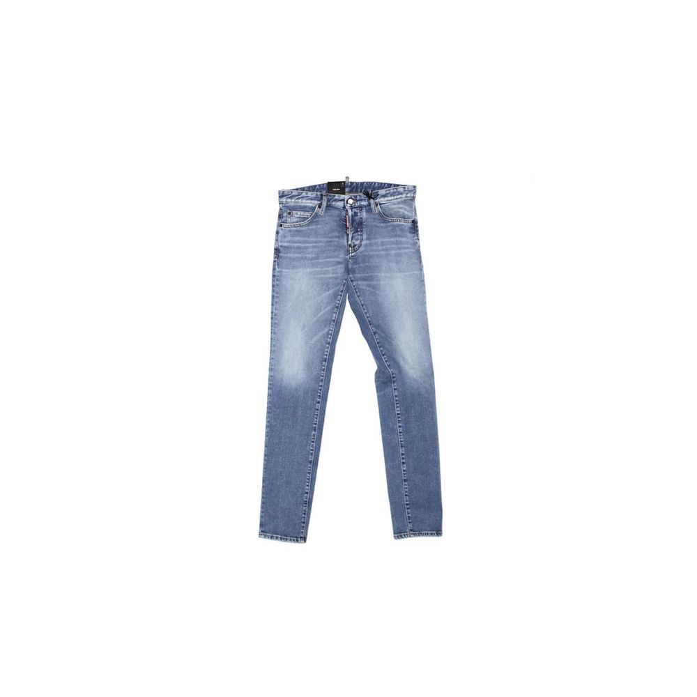 Dsquared² Blue Cotton Straight-Leg Jeans | Regal Royce