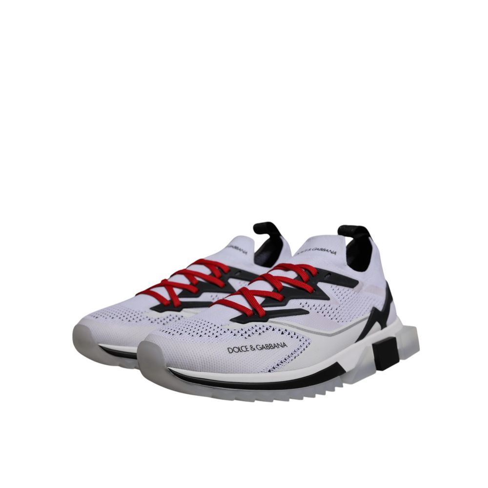 Dolce & Gabbana Black And White Polyester Athletic Sneakers | Regal Royce