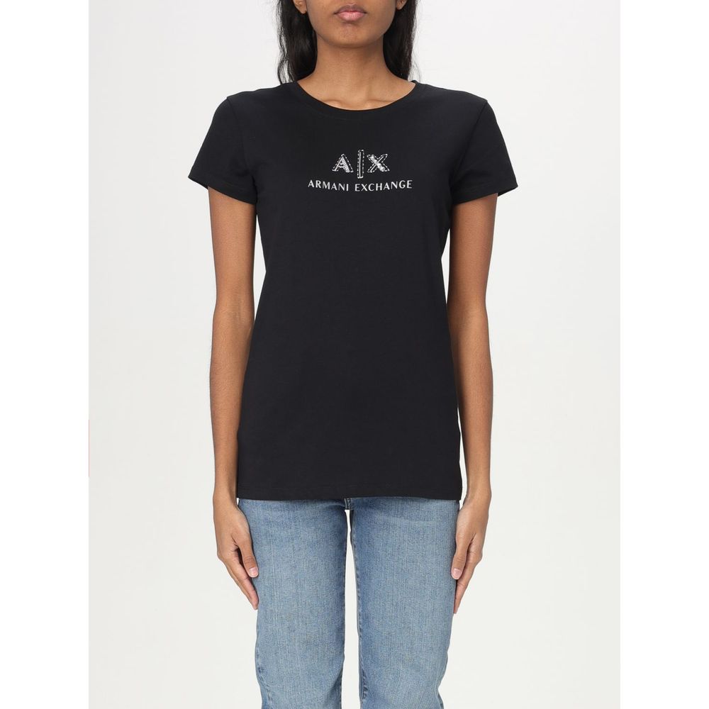 Armani Exchange Black Cotton T-Shirt | Regal Royce