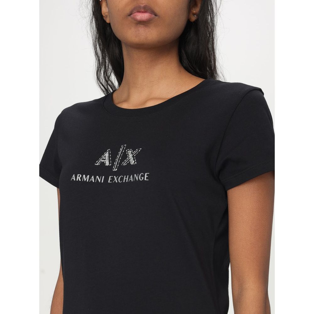Armani Exchange Black Cotton T-Shirt | Regal Royce