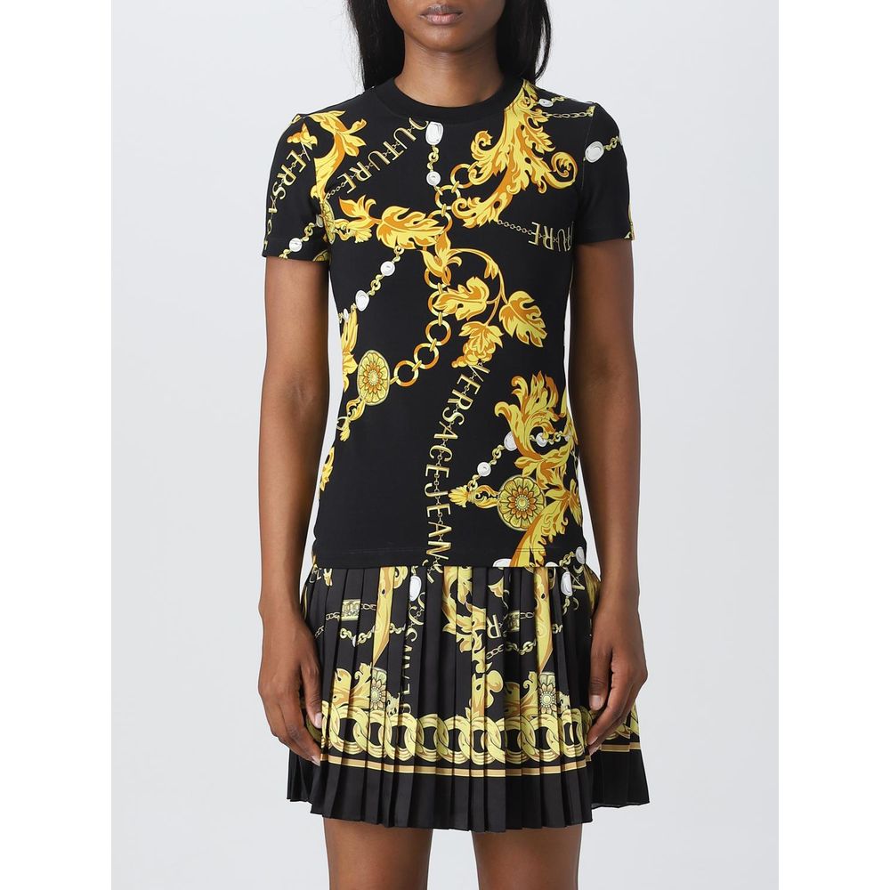 Versace Jeans Black Cotton T-Shirt | Regal Royce