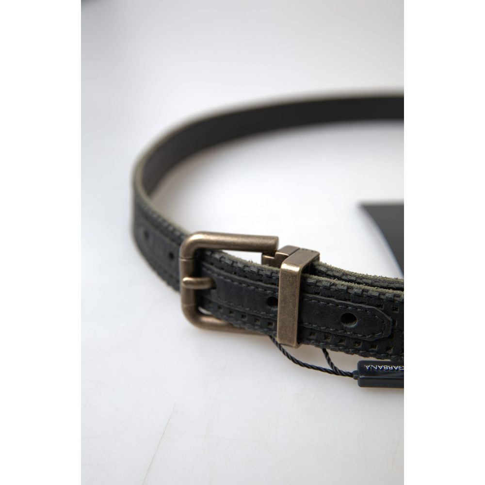 Dolce & Gabbana Black Leather Regular Belt | Regal Royce