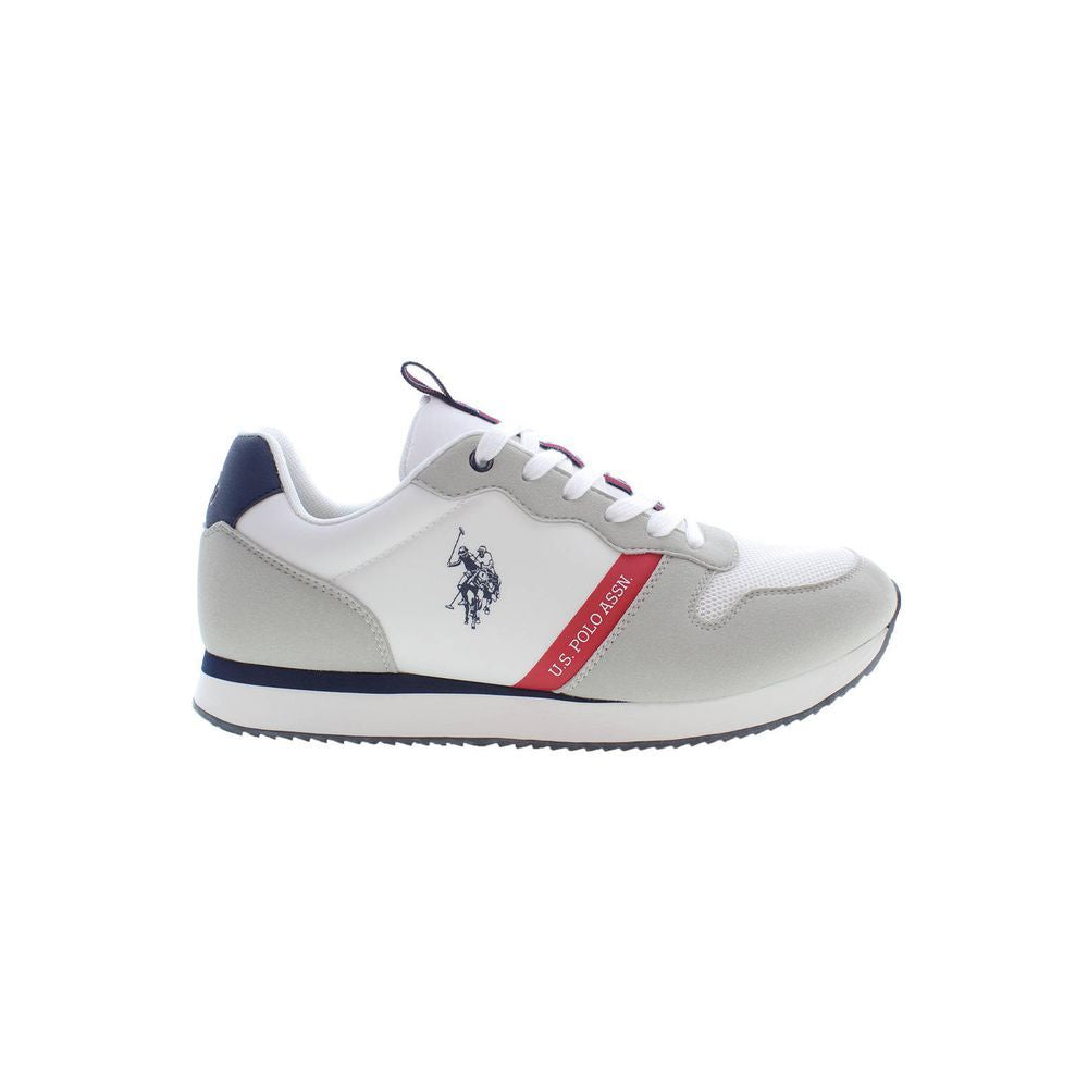 U.S. POLO ASSN. White Polyester Athletic Sneakers | Regal Royce