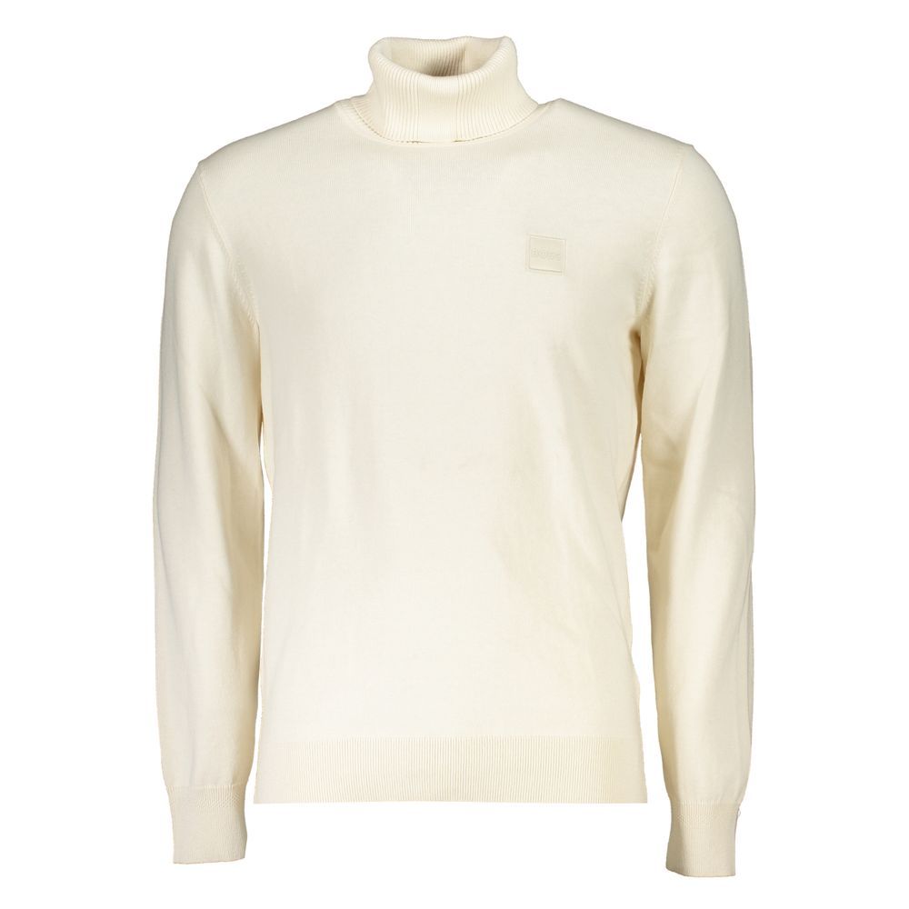 Hugo Boss White Cotton Turtleneck | Regal Royce