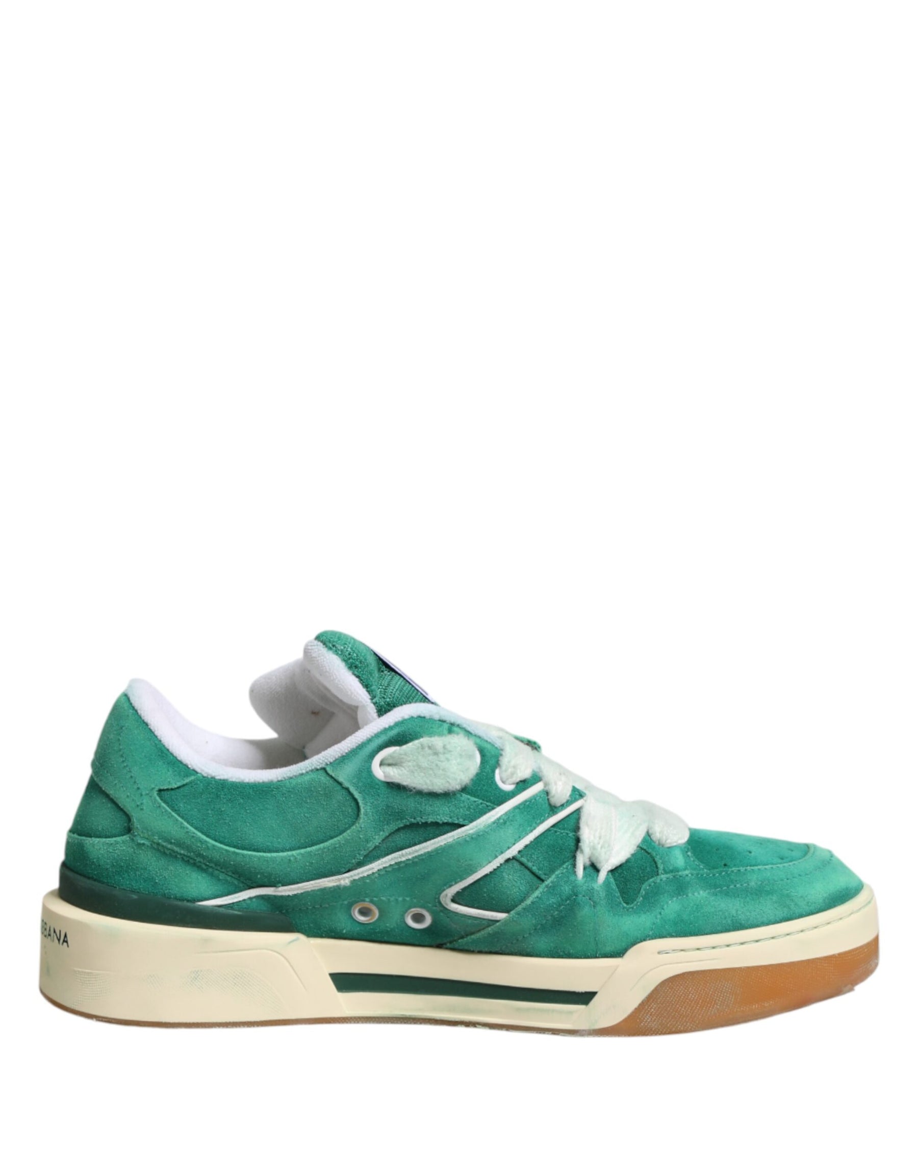 Dolce & Gabbana Green Suede New Roma Low Top Sneakers Shoes | Regal Royce