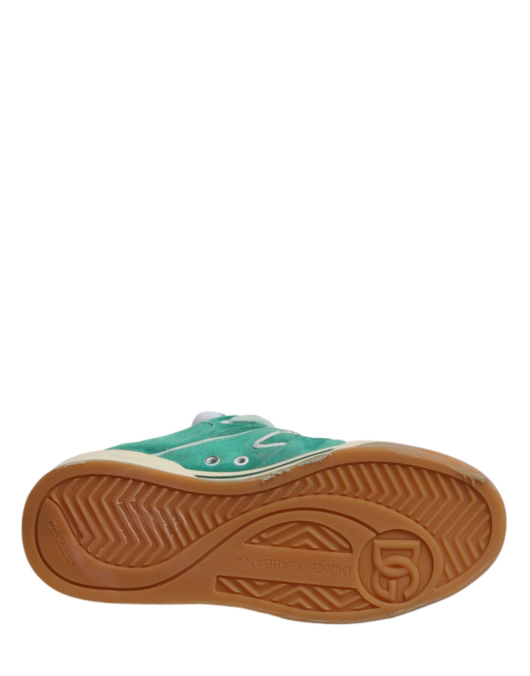 Dolce & Gabbana Green Suede New Roma Low Top Sneakers Shoes | Regal Royce