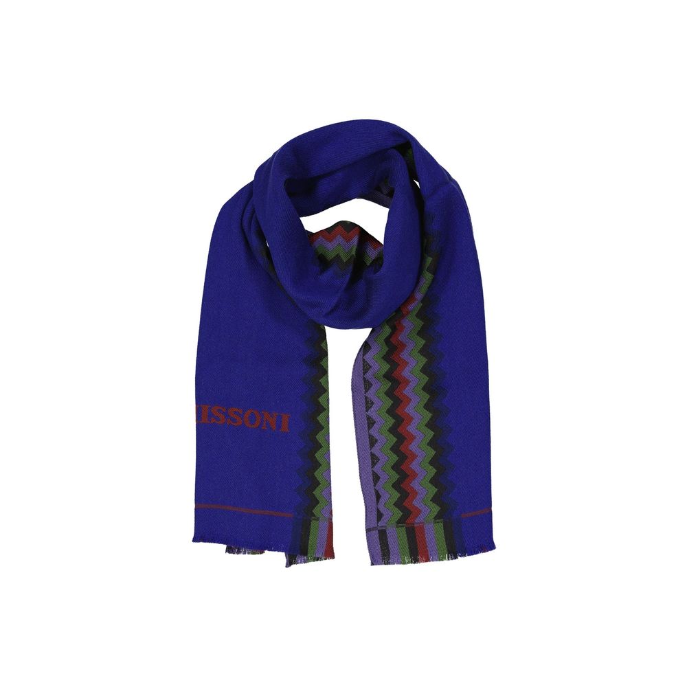 Missoni Blue Wool Scarf | Regal Royce