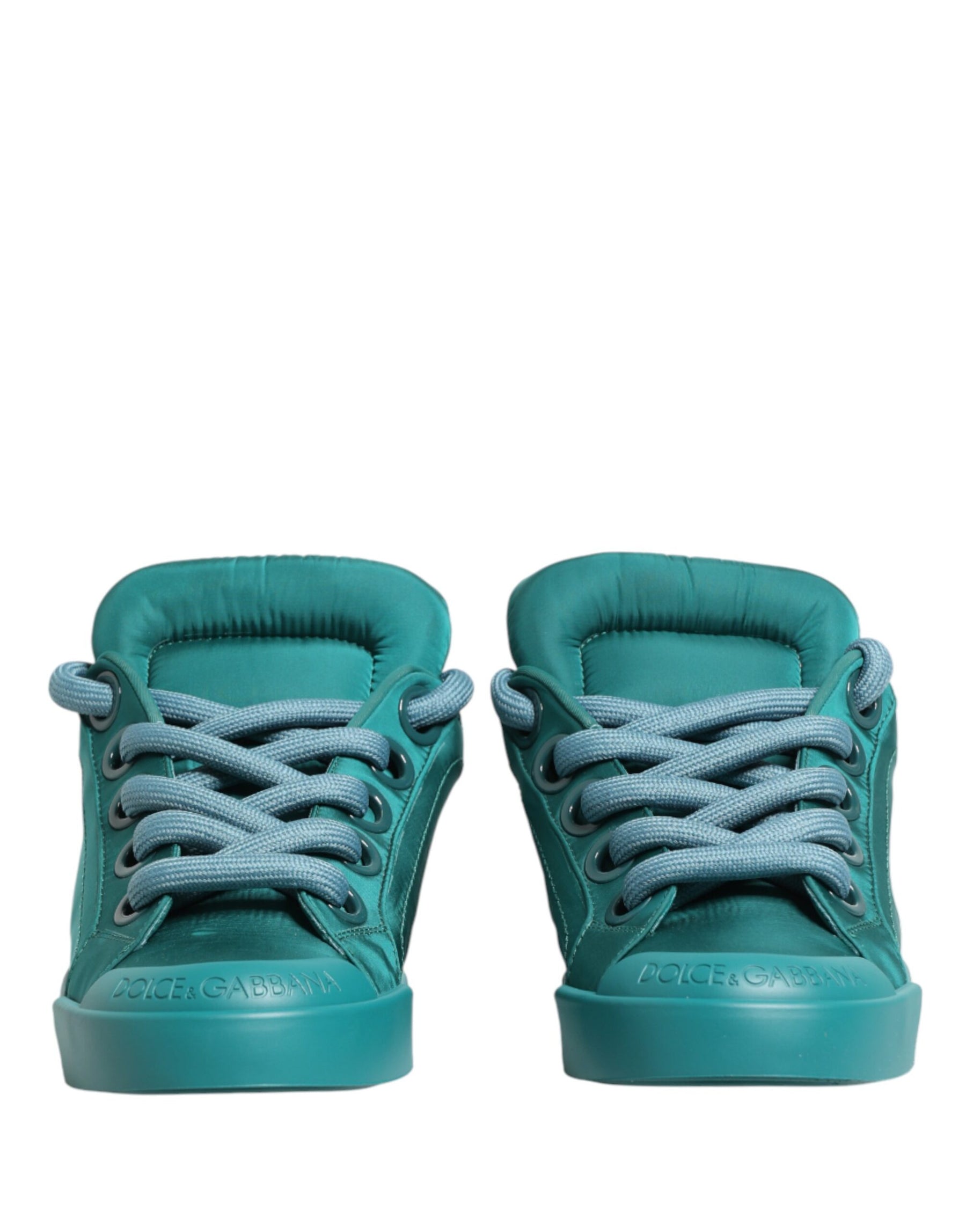 Dolce & Gabbana Teal Portofino Men Low Top Sneakers Shoes | Regal Royce