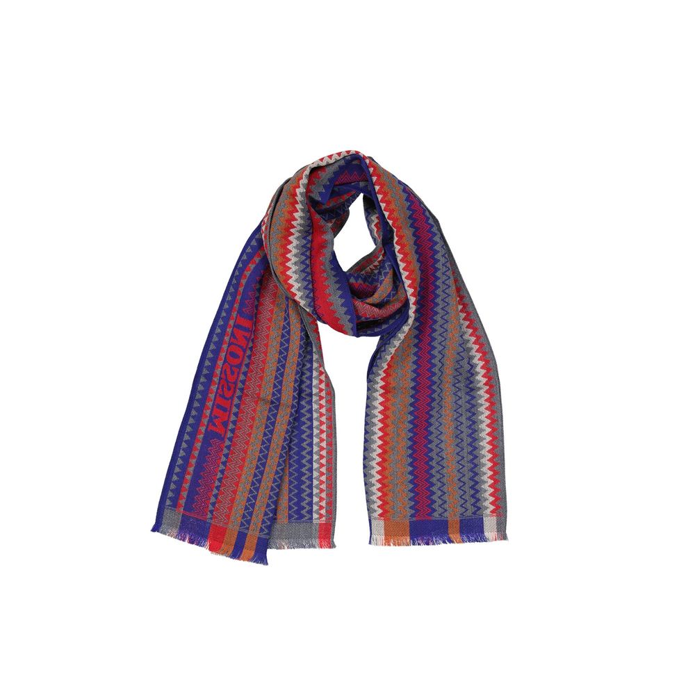 Missoni Blue Wool Scarf | Regal Royce