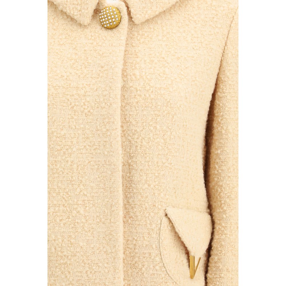 Valentino Cream Fleece Wool Coat | Regal Royce
