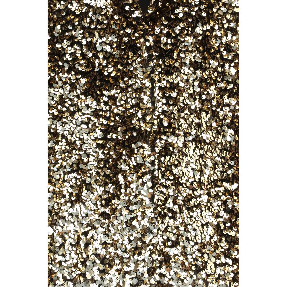 Ella Gold Polyester Bomber | Regal Royce