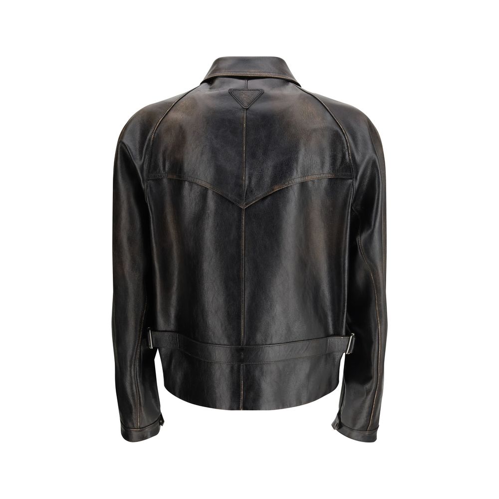 Prada Black Leather Jacket | Regal Royce